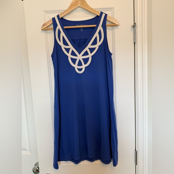 Lilly Pulitzer Dresses & Skirts - Lilly Pulitzer Blue Dress with White Trim